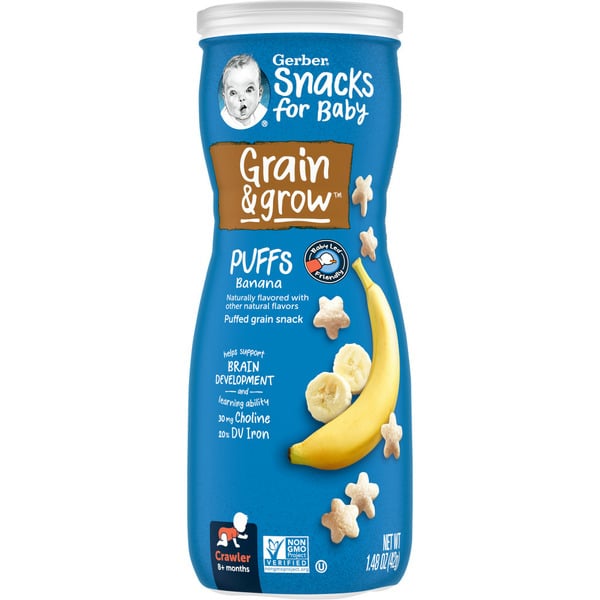 Baby Food & Formula Gerber Puffs Banana Canister hero