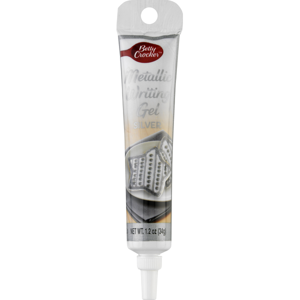 Baking Supplies & Decor Betty Crocker Writing Gel, Metallic, Silver hero