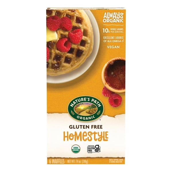 Frozen Breakfast Nature's Path Homestyle Gluten Free Waffles hero