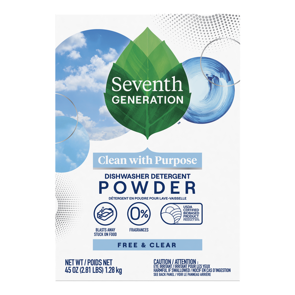 Dish Detergents Seventh Generation Dishwasher Detergent Powder Fragrance Free hero