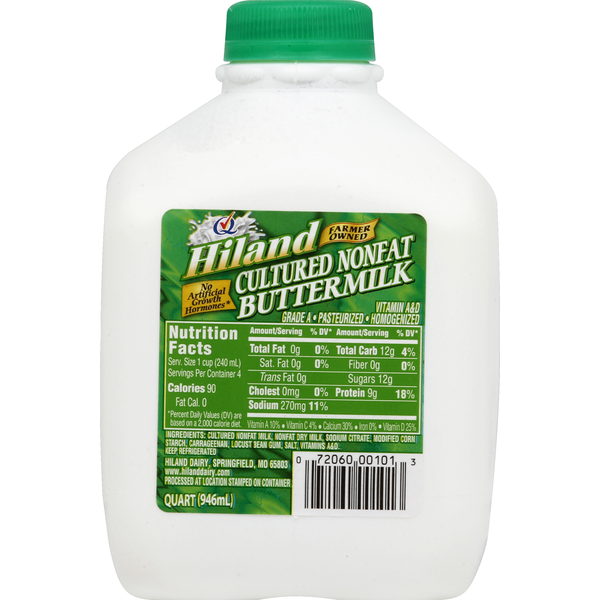 Butter Hiland Dairy Buttermilk, Cultured, Nonfat hero