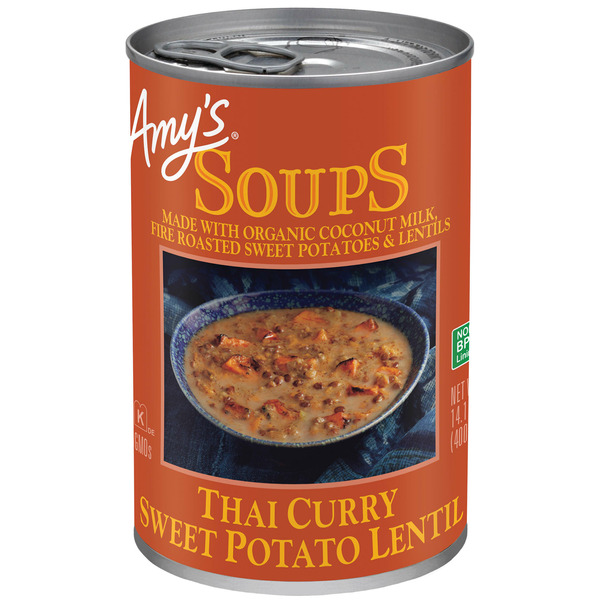 Soup, Broth & Bouillon Amy's Kitchen Thai Curry Sweet Potato Lentil Soup hero