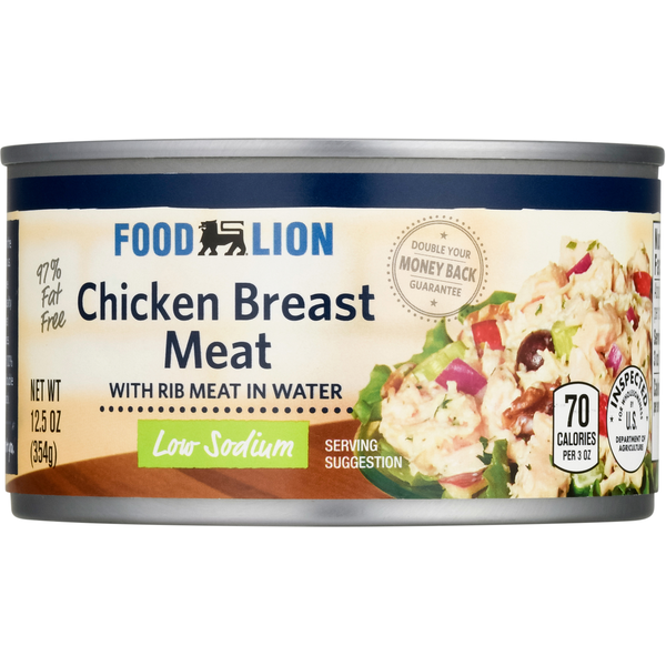 Canned Meat & Seafood Food Lion Chicken Breast Meat, Low Sodium hero