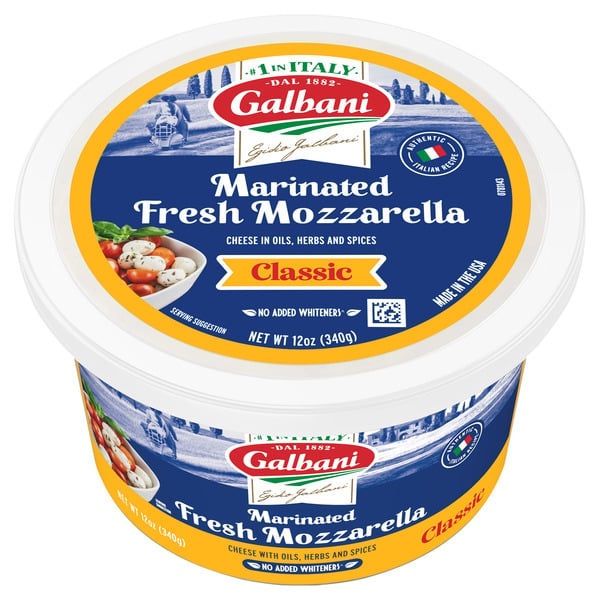 Packaged Cheese Galbani Marinated Fresh Mozzarella Cheese hero