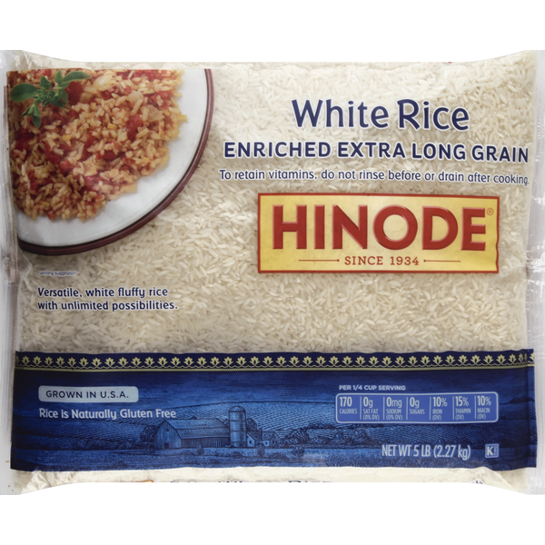 Grains, Rice & Dried Goods Hinode White Rice, Enriched, Extra Long Grain hero