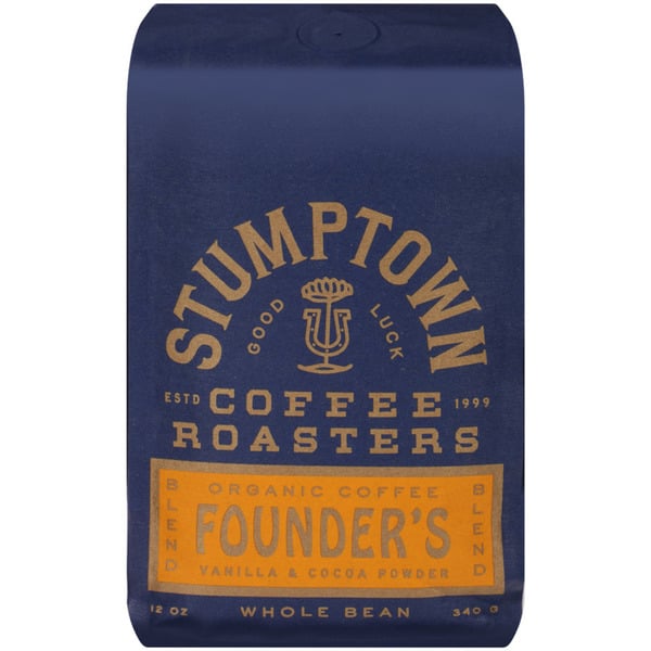 Coffee Grounds and Whole Beans Stumptown Founder's Blend Vanilla & Cocoa Powder Organic Whole Bean Coffee hero