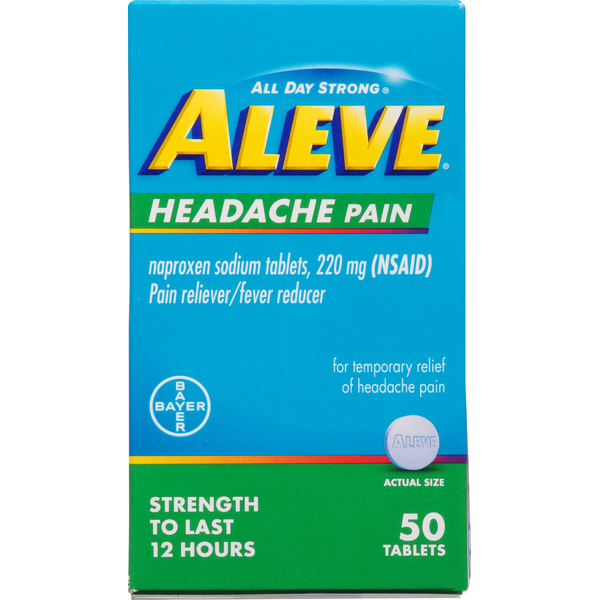 Cold, Flu & Allergy Aleve Headache Pain, 220 mg, Tablets hero