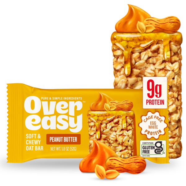 Energy & Granola Bars Over Easy Oatmeal Breakfast Bar, Peanut Butter hero