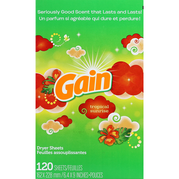 Laundry Gain Dryer Sheets, Tropical Sunrise hero