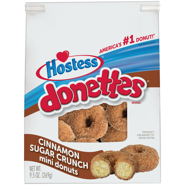 Cookies & Cakes Hostess Cinnamon Sugar Crunch DONETTES Bag hero