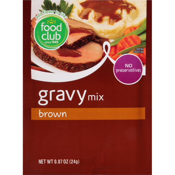 Marinades & Meat Preparation Food Club Gravy Mix, Brown hero