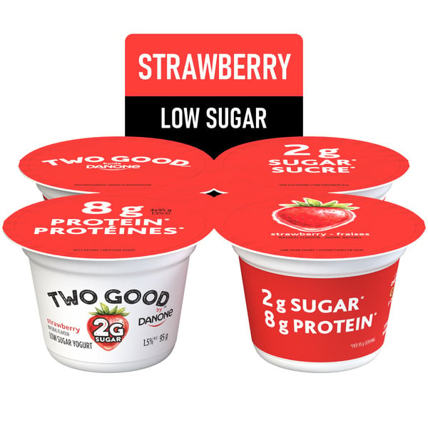 Yogurt Two Good Strawberry Low Sugar Yogurt, 2G Sugar, 8G Protein hero