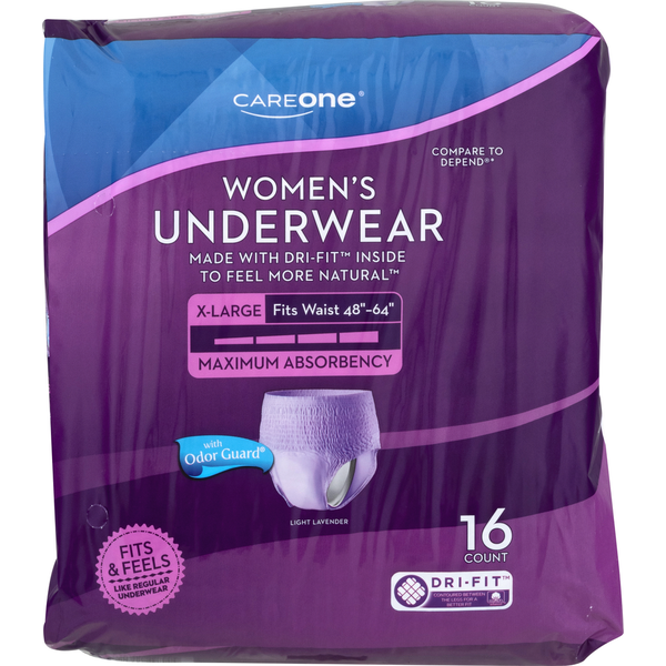 Feminine Care CareOne Women's X-Large Maximum Protection Underwear hero