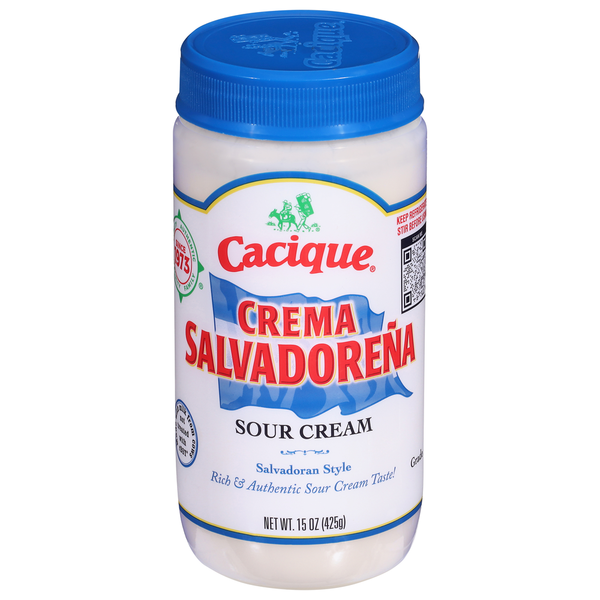 El Rancho Supermercado Cacique Sour Cream, Crema Salvadorena ...