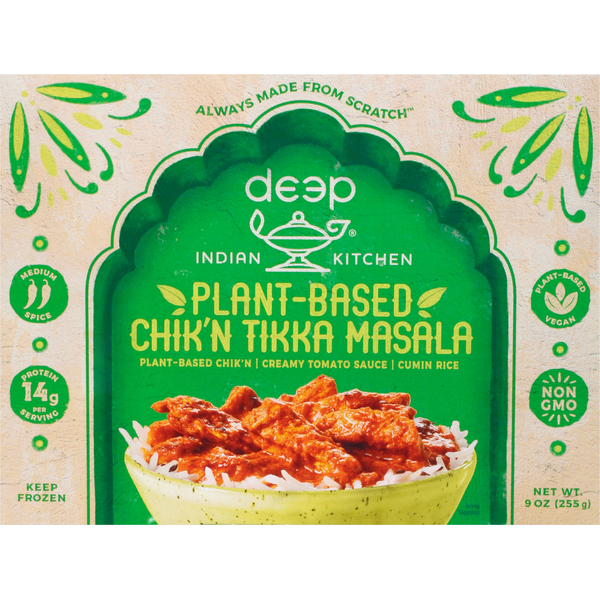 Frozen Meals Deep Indian Kitchen Chik'n Tikka Masala, Plant-Based, Medium Spice hero