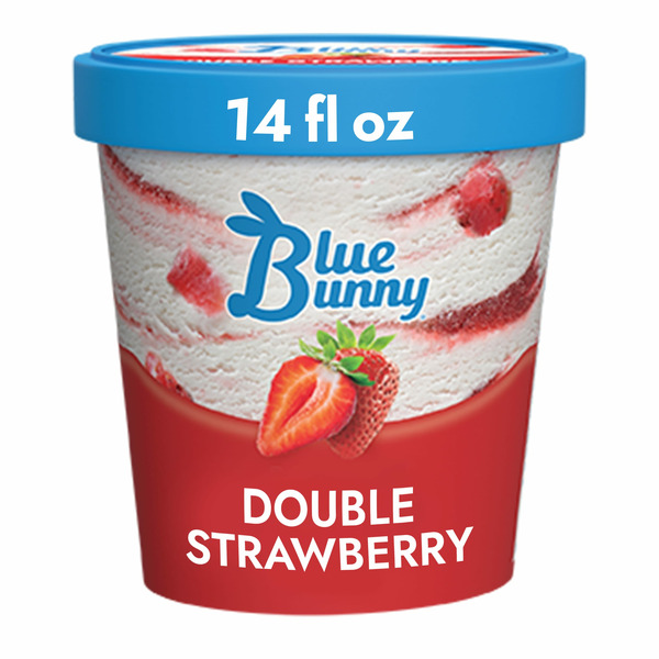 Ice Cream & Ice Blue Bunny Double Strawberry Frozen Dessert hero