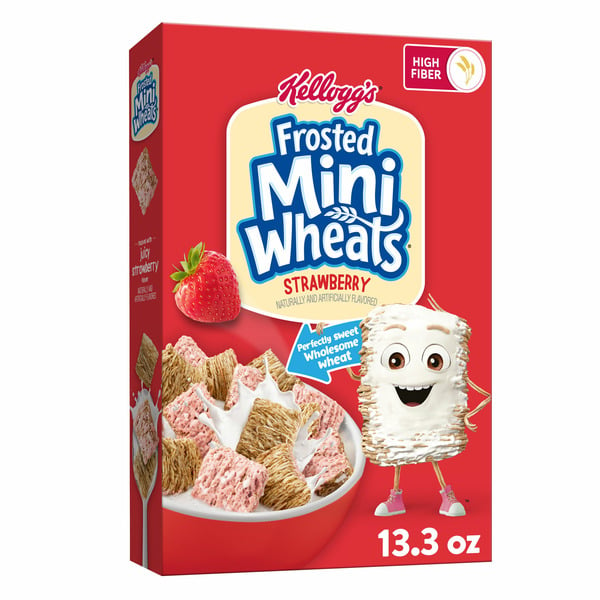 Cereal Frosted Mini-Wheats Breakfast Cereal, Kids Cereal, Family Breakfast, Strawberry hero