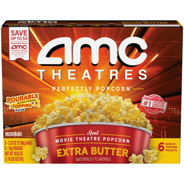 AMC Theatres Microwave Popcorn, Extra Butter hero