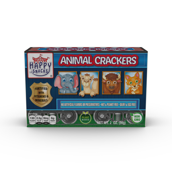 Cookies & Cakes Happy Snacks Fortified Plant Based Animal Crackers hero