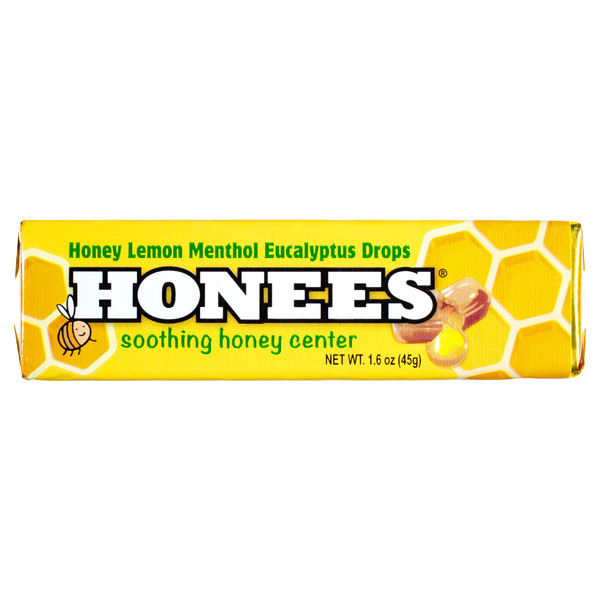 Cold, Flu & Allergy Honees Honey Lemon Menthol Eucalyptus Drops hero