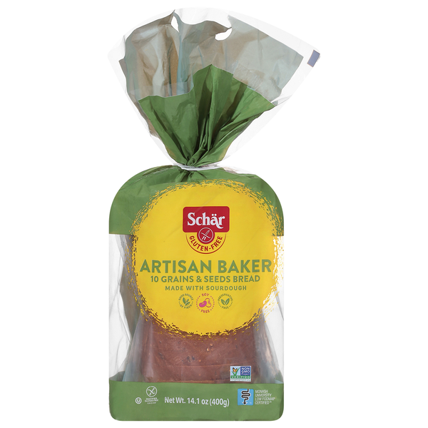 Conventional Breads (Grocery) Schär Bread, Gluten-Free, 10 Grains & Seeds, Artisan Baker hero