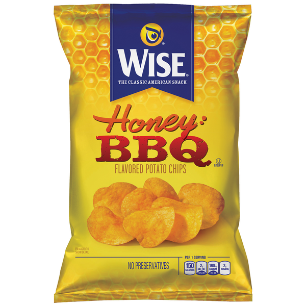 Chips & Pretzels Wise Honey BBQ Flavored Potato Chips hero