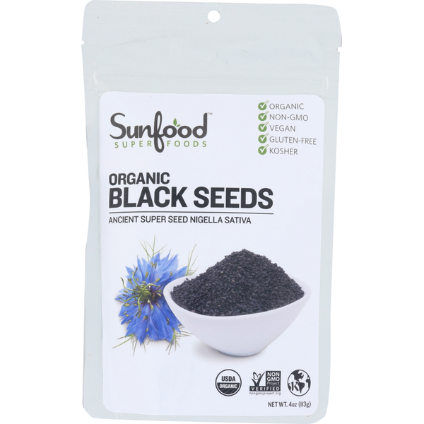 Whole & Ground Seeds Sunfood Superfoods Black Seeds hero