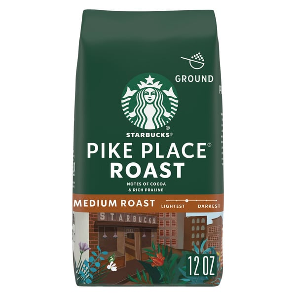 Coffee Grounds and Whole Beans Starbucks Pike Place Medium Roast Ground Coffee hero