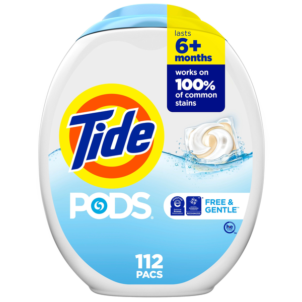 Laundry Tide PODS Free and Gentle Laundry Detergent Soap Pacs hero