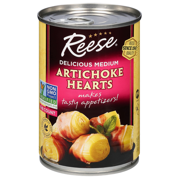 Canned & Jarred Vegetables Reese's Artichoke Hearts, Delicious, Medium hero