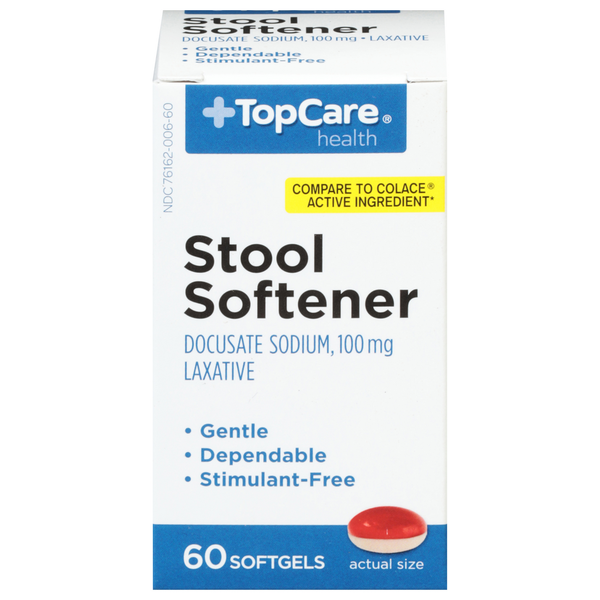 Digestion TopCare Stool Softener, 100 mg, Softgels hero