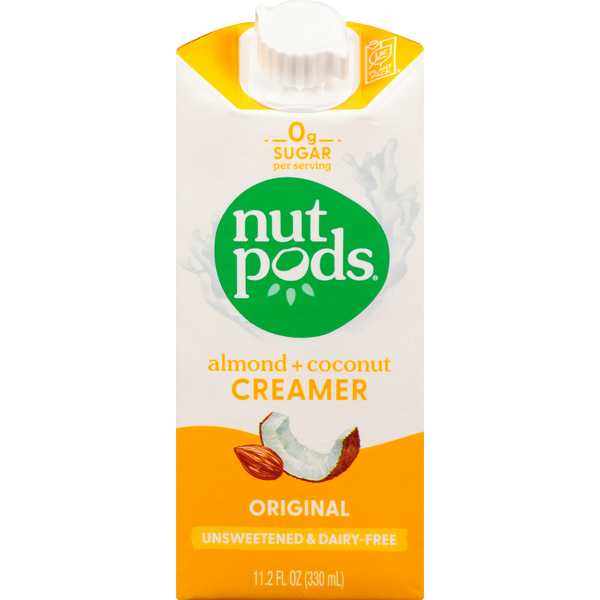 Dairy Alternatives nutpods Creamer, Original, Almond + Coconut hero