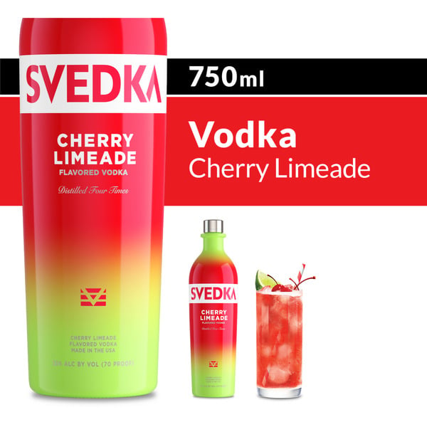 Spirits SVEDKA Cherry Limeade Flavored Vodka Bottle hero