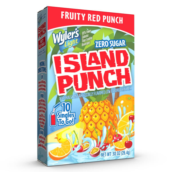 Candy & Chocolate Wyler's Light Island Punch Drink Sticks Low Calorie Fruity Red Punch hero