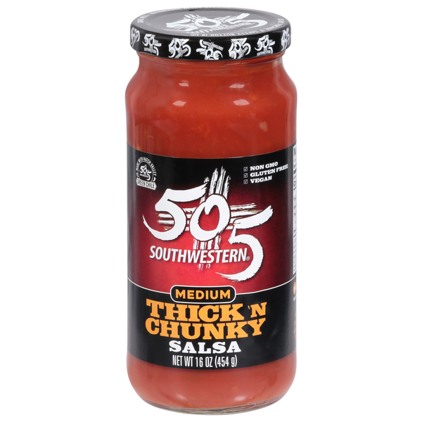 Fresh Dips & Tapenades 505 Southwestern Salsa, Thick'n Chunky, Medium hero