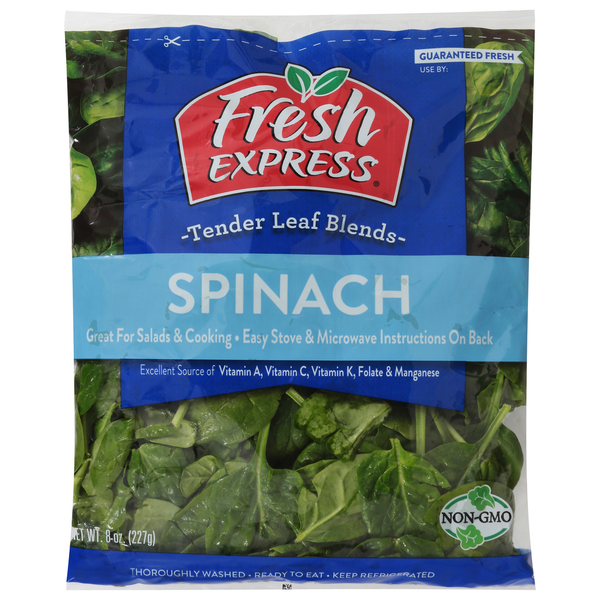 Packaged Vegetables & Fruits Fresh Express Spinach hero