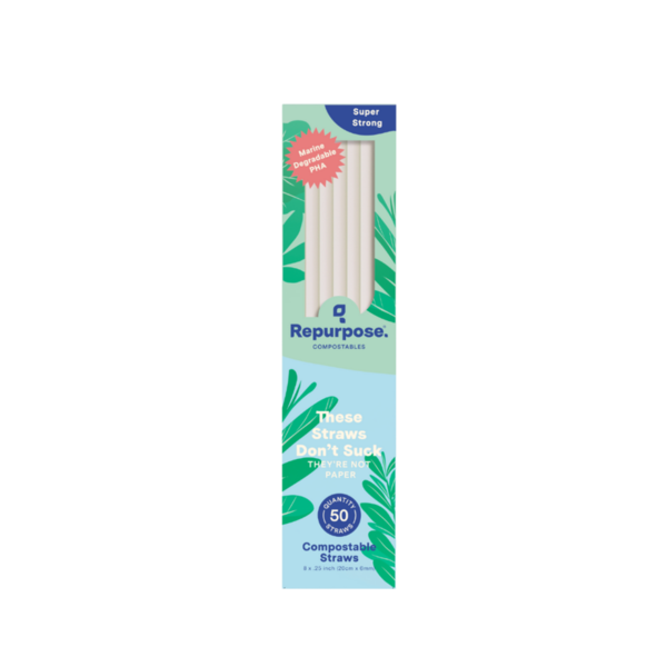 More Household Repurpose Compostable Ocean-Friendly Straws, 50 CT hero