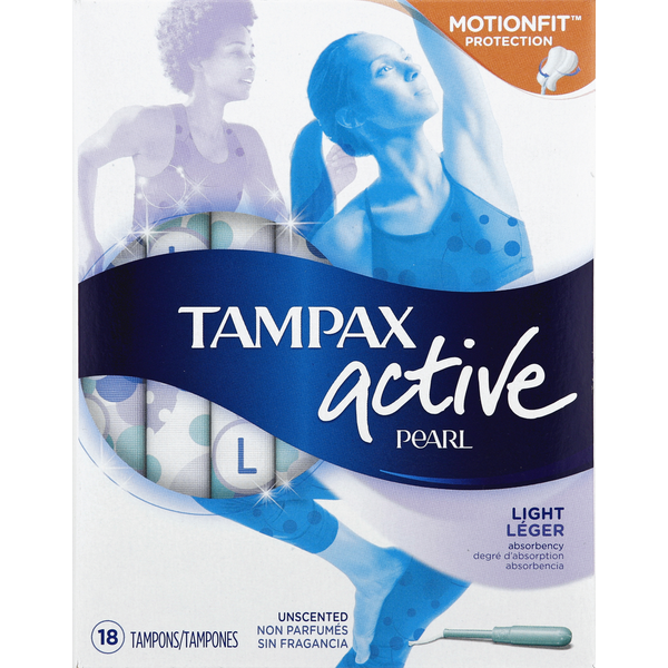 Feminine Care TAMPAX Tampons, Light Absorbency, Unscented hero