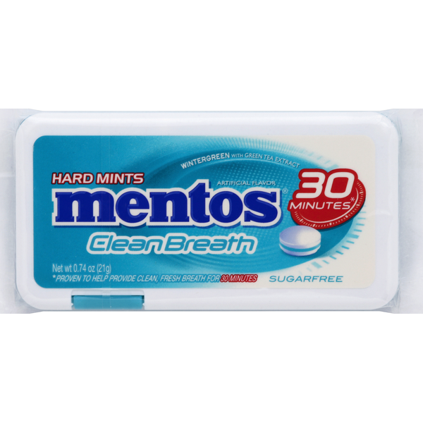 Mint & Gum Mentos Hard Mints, Sugarfree, Wintergreen hero