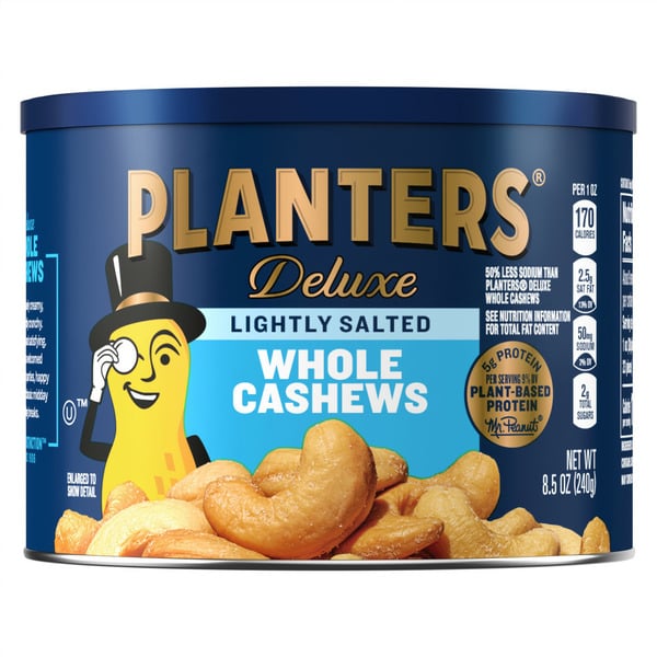 Nuts, Seeds & Dried Fruit Planters Deluxe Lightly Salted Whole Cashews hero