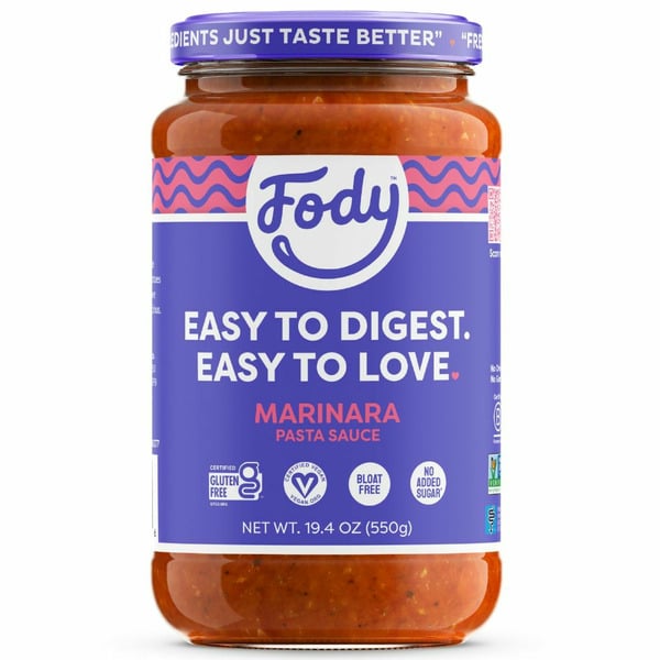 Pasta Sauce Fody Marinara Sauce, Vegan, Gluten Free, and Gut Friendly hero