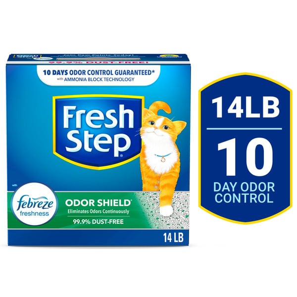 Cat Food & Care Fresh Step Odor Shield Clumping Cat Litter, Febreze Freshness, Continuous Odor Eliminator hero