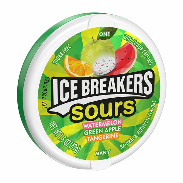 Candy, Chocolate & Gum Ice Breakers Assorted Fruit Flavored Sugar Free Mints hero