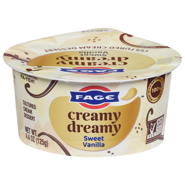 Refrigerated Pudding & Desserts FAGE Cream Dessert, Sweet Vanilla, Cultured, Creamy Dreamy hero