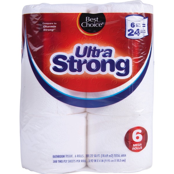 Paper Goods Best Choice Ultra Strong 2-ply Bath Tissue Mega Rolls hero