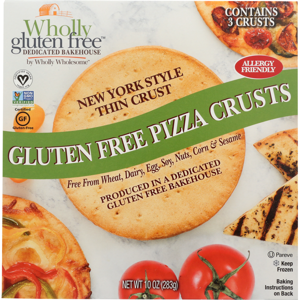 Frozen Breads & Doughs Wholly Gluten Free Pizza Crusts hero