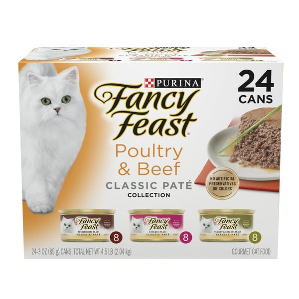 Cat Food & Care Fancy Feast Dishware Poultry and Beef Feast Classic Pate Collection Grain Free Wet Cat Food hero