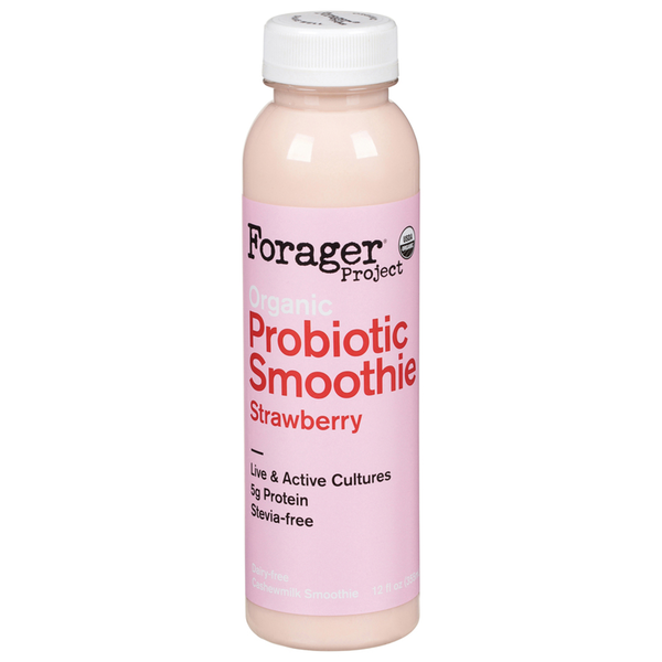 Refrigerated Forager Project Strawberry & Banana Dairy-Free Probiotic Smoothie hero