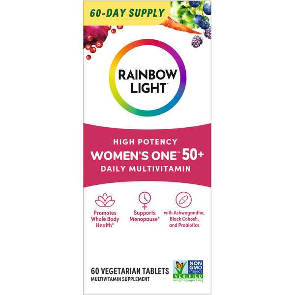 Vitamins & Supplements Rainbow Light Women’s One 50 Plus High-Potency Daily Multivitamin Supports Whole Body Health hero