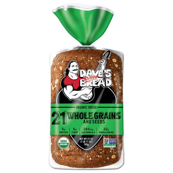 Bread Dave's Killer Bread 21 Whole Grains and Seeds Organic Bread hero